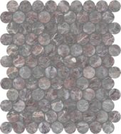 Sereno Burgundy 1.25 Penny Round Mosaic | Gramercy Kitchen and Bath