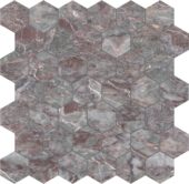 Sereno Burgundy 2 Hexagon Mosaic | Gramercy Kitchen and Bath