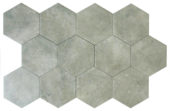 Seville 5.5X6.3” Grey Hexagon | Gramercy Kitchen and Bath