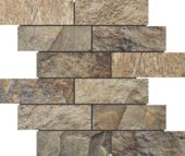 Slate Stone Beige Glazed Ceramic 2"x6" Brick | Gramercy Kitchen and Bath