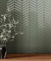 Smoke Chevron Mosaic | Gramercy Kitchen and Bath