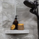 Smoky Sky Shower Shelf 14.56x7.12x2 | Gramercy Kitchen and Bath