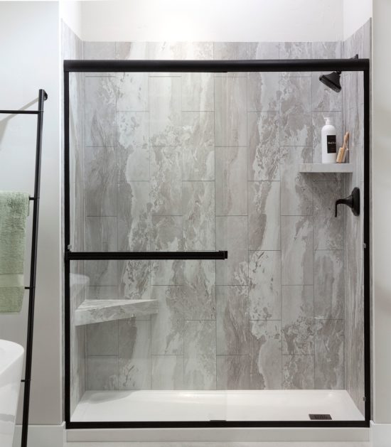Smoky Sky Shower Wall Kit 32x60x78 | Gramercy Kitchen and Bath