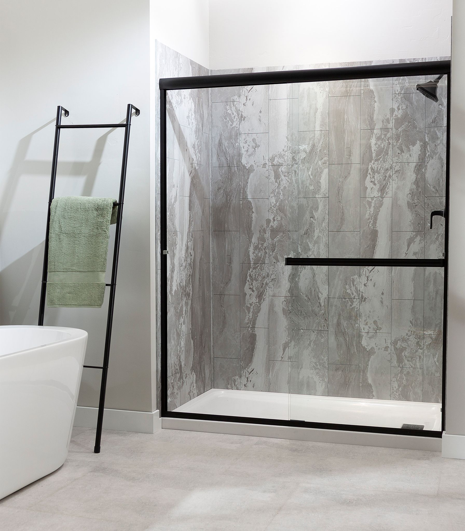 Smoky Sky Shower Wall Kit 36x36x78 | Gramercy Kitchen and Bath