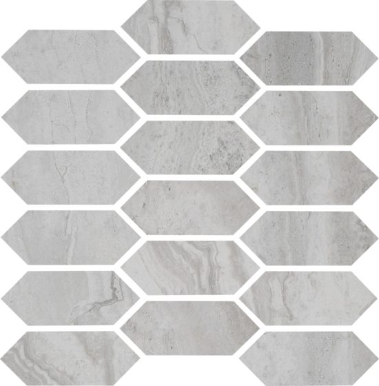 Spirit Silver Picket Mosaic | Gramercy Kitchen and Bath
