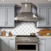 Star & Square White & Grey Mix Marble | Gramercy Kitchen and Bath