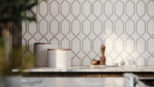 Statuario Venezia Polished Modella Mosaic | Gramercy Kitchen and Bath