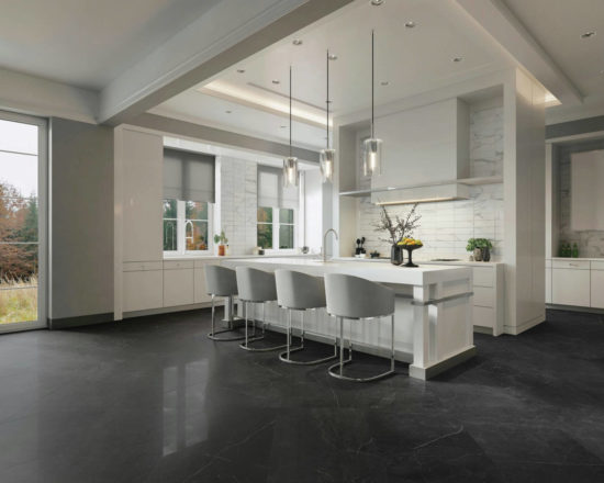 Tivoli Nero Polished 24X48 | Gramercy Kitchen and Bath