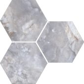 Treasure Blue Dream Onyx 6" Carved Hexagon | Gramercy Kitchen and Bath