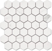 Treasure Statuario 2x2 Polished Hexagon Mosaic | Gramercy Kitchen and Bath