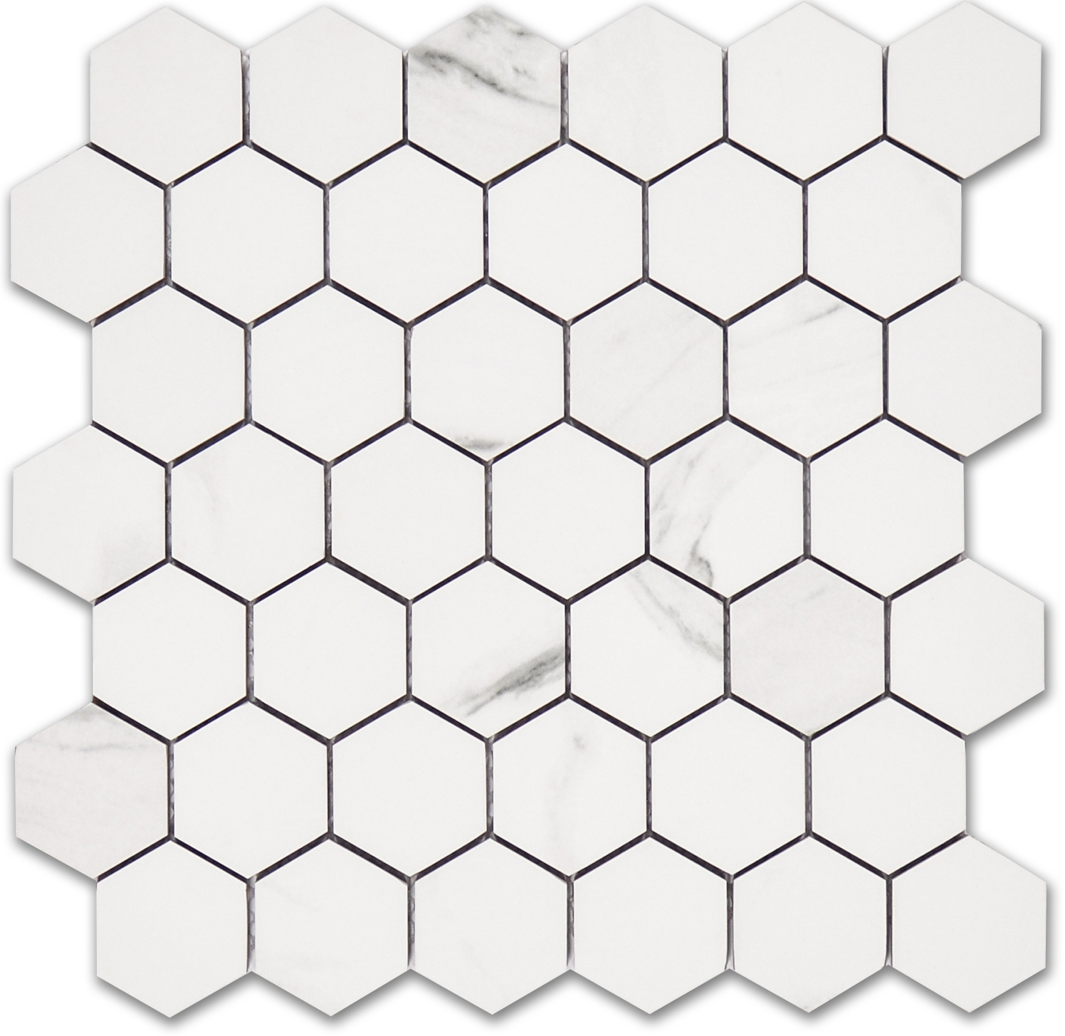 Treasure Statuario 2x2 Polished Hexagon Mosaic | Gramercy Kitchen and Bath