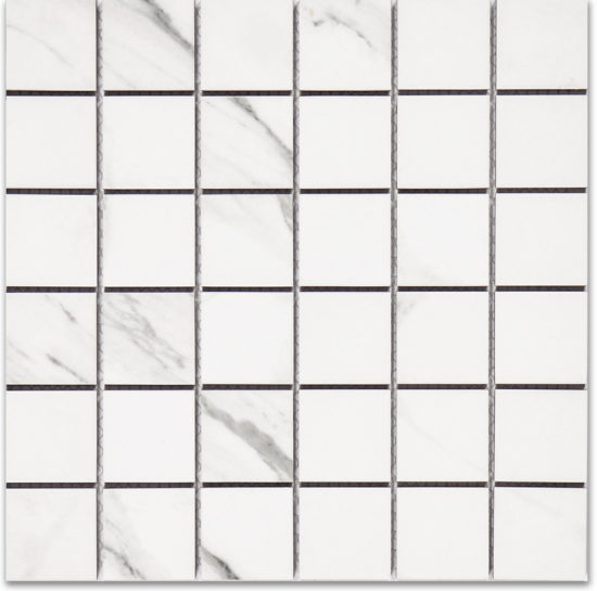 Treasure Statuario 2x2 Polished Mosaic | Gramercy Kitchen and Bath