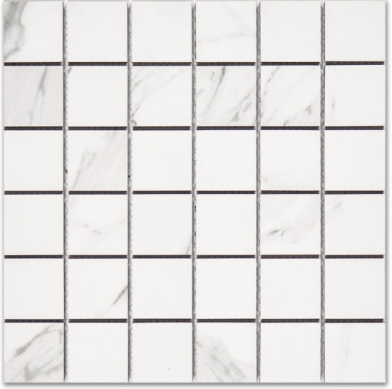 Treasure Statuario 2x2 Polished Mosaic | Gramercy Kitchen and Bath