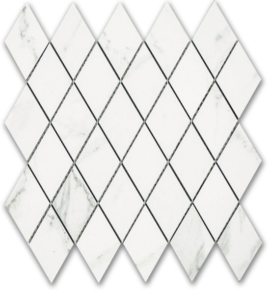 Treasure Statuario Polished Diamond Mosaic | Gramercy Kitchen and Bath