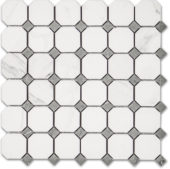 Treasure Statuario Polished Octagon/Dot Mosaic | Gramercy Kitchen and Bath