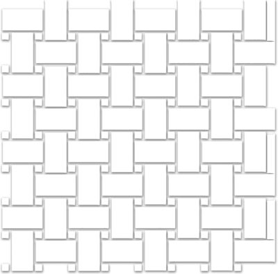 Treasure Ultimate Dolomite Polished Basketweave Mosaic