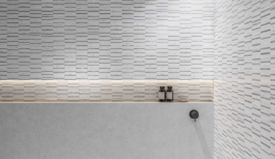 Utopio .5x6 Stacked Polar Mosaic | Gramercy Kitchen and Bath
