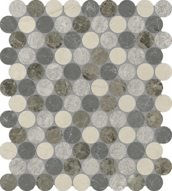 Utopio 1.25  Penny Round Terra  Mosaic