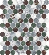 Utopio 1.25 Penny Round Tropic Mosaic | Gramercy Kitchen and Bath