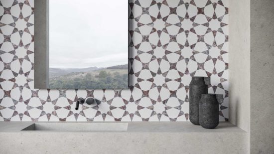 Utopio Stellar Burgundy Mosaic | Gramercy Kitchen and Bath