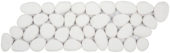 White Reconstituted Pebble Mosaic Interlocking Border | Gramercy Kitchen and Bath