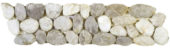 White Sliced Polished Pebble Interlocking Border | Gramercy Kitchen and Bath