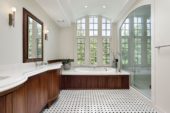 White w/Retro Black Matte Basketweave Mosaic | Gramercy Kitchen and Bath