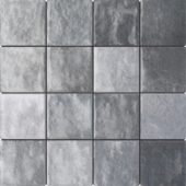 Zellige Glazed Ceramic Grey Mix 3"x3" | Gramercy Kitchen and Bath