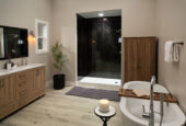 Black Ice Gloss Shower Wall Kit 32x60x94 | Gramercy Kitchen and Bath