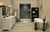 Cracked Slate Gloss Shower Wall Kit 36x60x94 | Gramercy Kitchen and Bath