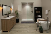 Drift Sand Gloss Shower Wall Kit 36x60x94 | Gramercy Kitchen and Bath