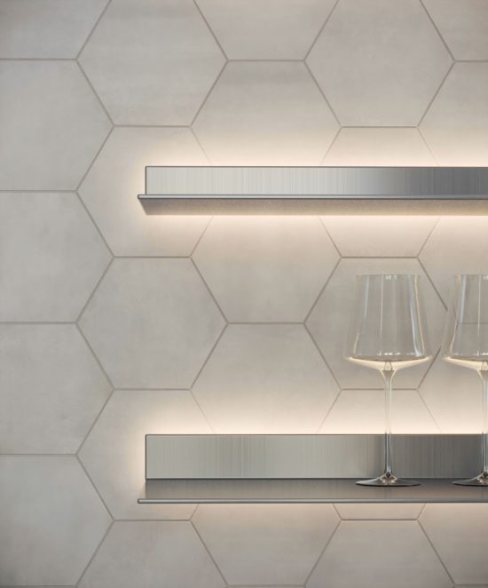 Form 7" Hexagon Ice | Gramercy Kitchen and Bath