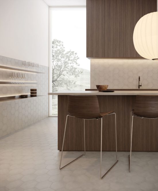 Form 7" Hexagon Ice | Gramercy Kitchen and Bath