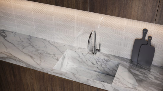 Geometra 3x12 Powder Maze | Gramercy Kitchen and Bath