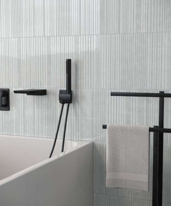 Geometra 3x12 Silver Divide | Gramercy Kitchen and Bath