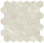 Lustra 2" Hex Onyx Crema Honed | Gramercy Kitchen and Bath