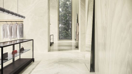 Lustra 48x110 Onyx Crema Honed | Gramercy Kitchen and Bath