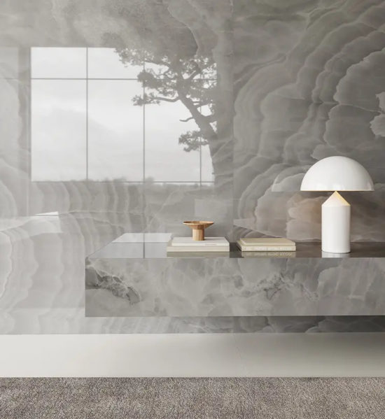 Lustra 63x126 Onyx Halo Polished | Gramercy Kitchen and Bath