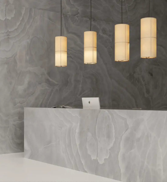 Lustra 63x126 Onyx Halo Polished | Gramercy Kitchen and Bath