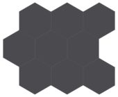 Monoforma 4" Hex Shilhouette Silk | Gramercy Kitchen and Bath