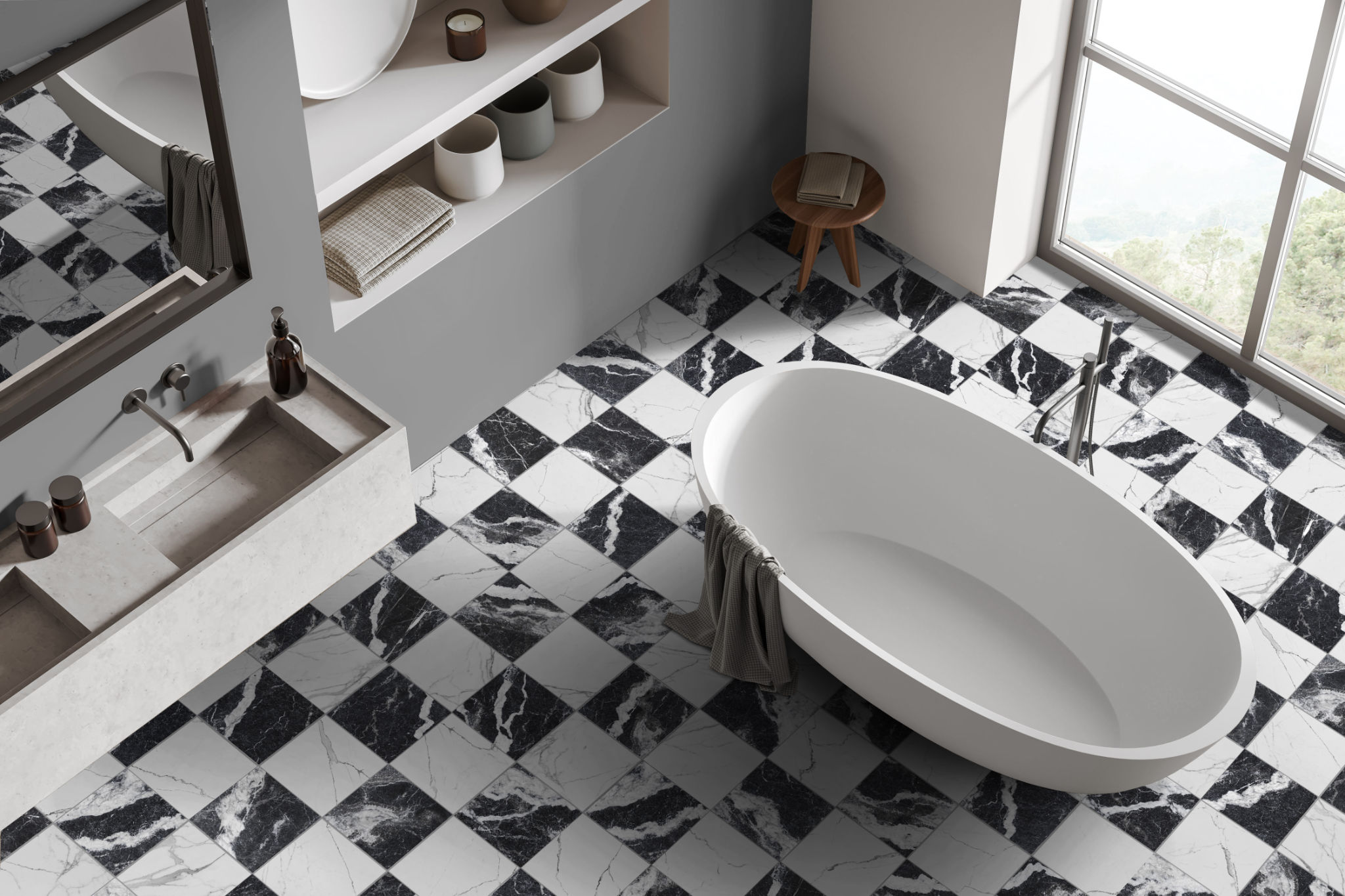 Obsession Nero & Statuario 2 | Gramercy Kitchen and Bath