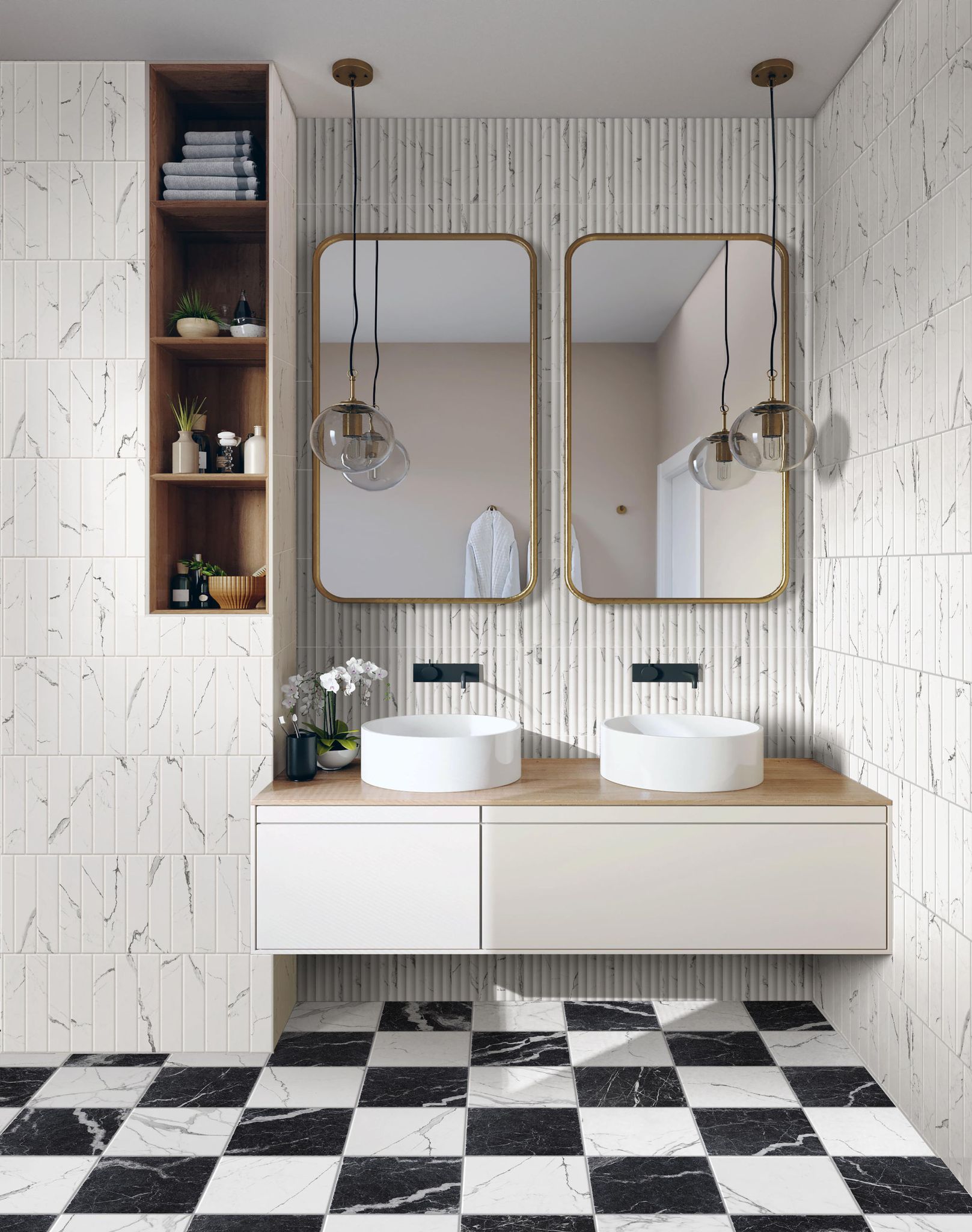 Obsession Statuario % Nero | Gramercy Kitchen and Bath