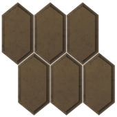 Obsidian Bronze Beveled Hexagon Mosaic | Gramercy Kitchen and Bath