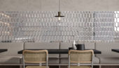 Obsidian Silver Beveled Hexagon Mosaic | Gramercy Kitchen and Bath