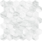 Plata Carrara Abisso 2 Hexagon Polished | Gramercy Kitchen and Bath