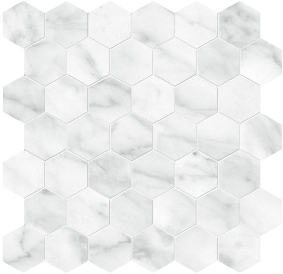 Plata Carrara Abisso 2 Hexagon Polished | Gramercy Kitchen and Bath