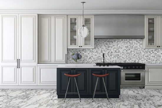Royal Stoneworks 2" Italian Arabescato Hex | Gramercy Kitchen and Bath