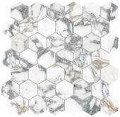 Royal Stoneworks 2" Italian Arabescato Hex | Gramercy Kitchen and Bath