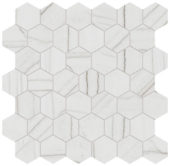 Royal Stoneworks 2" Tuscan White Vein Hex | Gramercy Kitchen and Bath