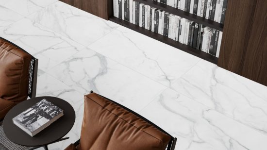 Royal Stoneworks 24X48 Grandvein White Honed | Gramercy Kitchen and Bath